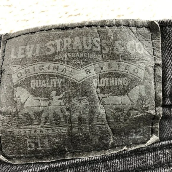 Levi's Mens Jeans Size 31x32 511 Slim Straight Classic Black Denim Casual Travel - Picture 7 of 13